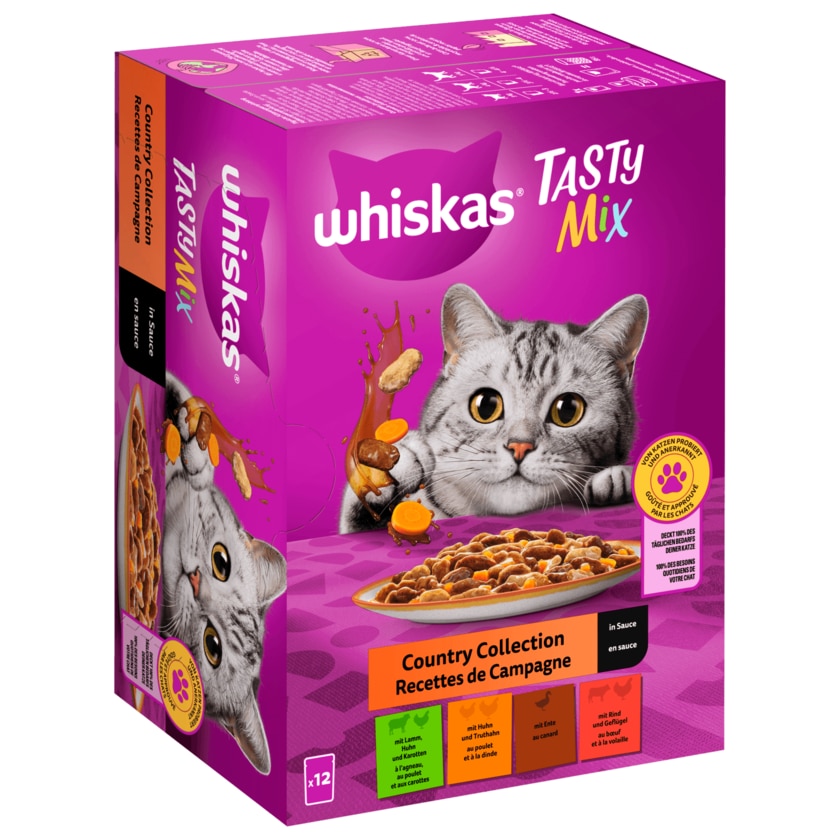 Whiskas Portionsbeutel Multipack Tasty Mix Country Collection in Sauce 12x85g